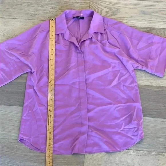 Lafayette148 100% silk button down small pink - Picture 3 of 6